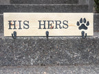 His, Hers, & Paw Sign with Hooks