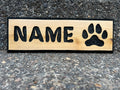 Dog Name With Paw Print Sign