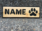 Dog Name With Paw Print Sign
